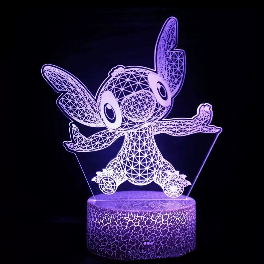 2025 3D Illusion Stitch Night Light with Remote Control and Smart Touch Room Decor Lamp Birthday Valentine'S Day Christmas Gifts