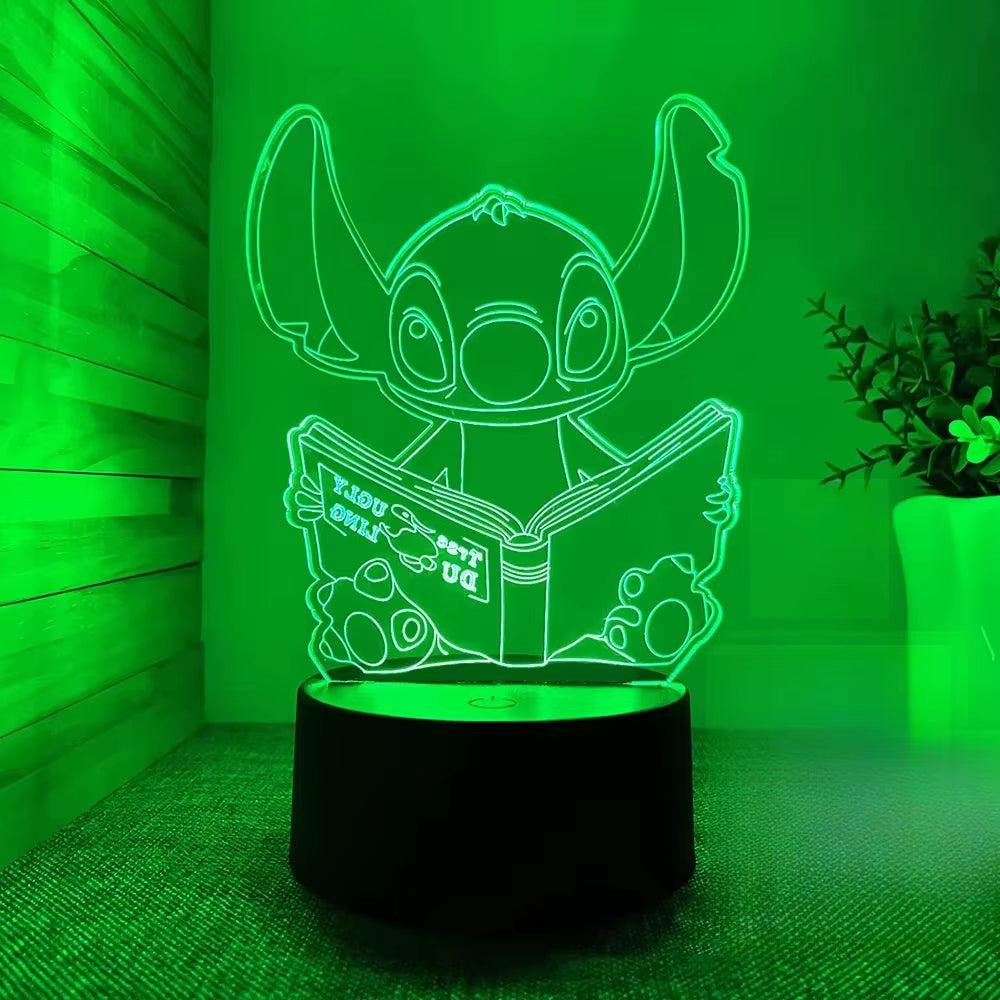 2025 3D Illusion Stitch Night Light with Remote Control and Smart Touch Room Decor Lamp Birthday Valentine'S Day Christmas Gifts