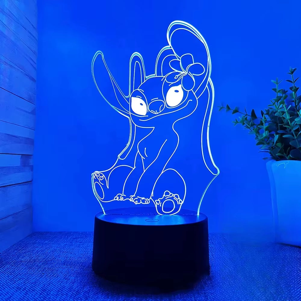 2025 3D Illusion Stitch Night Light with Remote Control and Smart Touch Room Decor Lamp Birthday Valentine'S Day Christmas Gifts